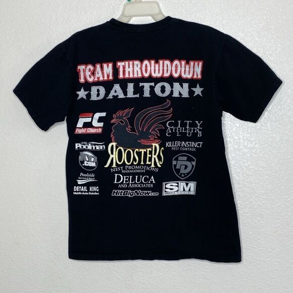 SIN CITY SYNDICATE Men’s Black T Shirt with Front and Back Prints Size M - Picture 3 of 4